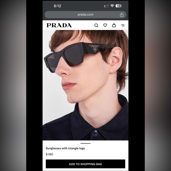 PRADA Sunglasses with Triangle Logo - Picture 10 of 10